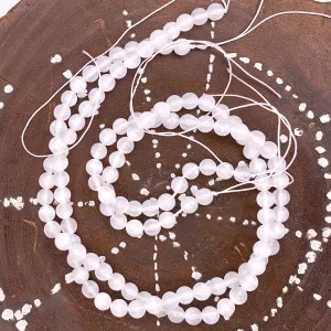 Selenite 6mm Smooth Rounds Bead Strand