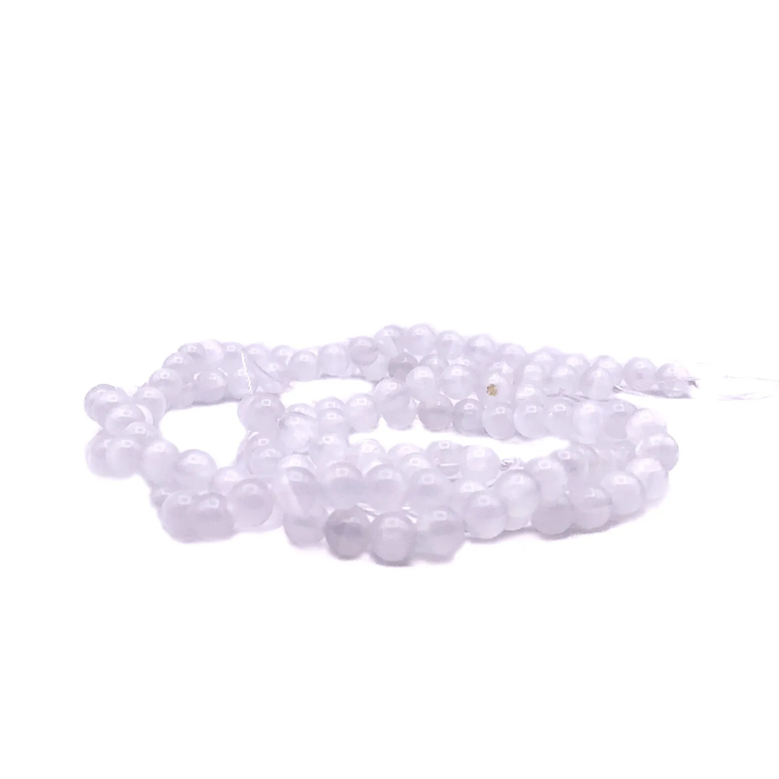 Selenite 6mm Smooth Rounds Bead Strand
