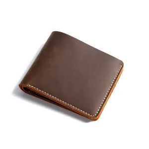 short men wallet genuine leather Small retro cow leather Wallet Men