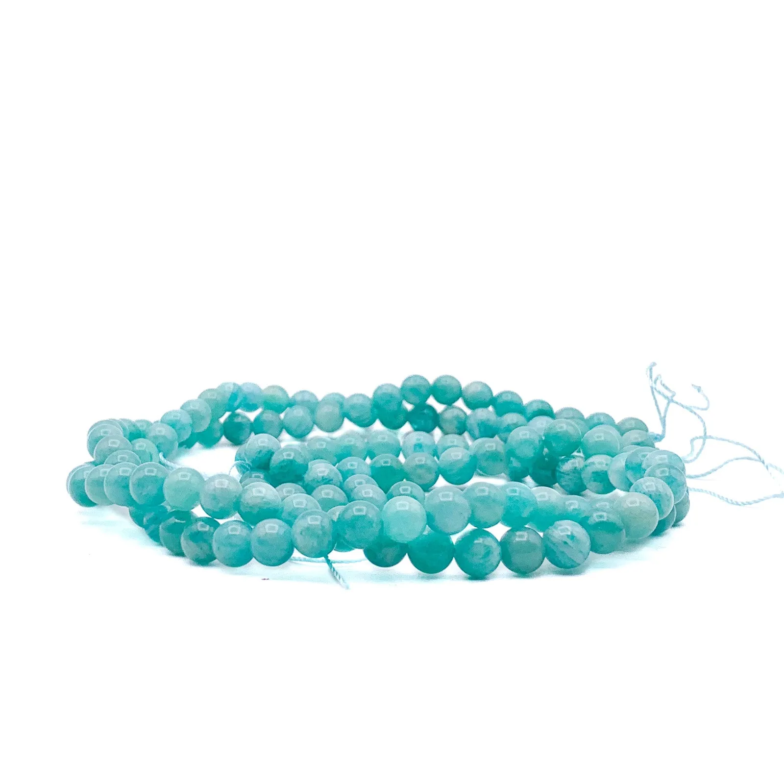 Siberian Amazonite 6mm Smooth Rounds Bead Strand