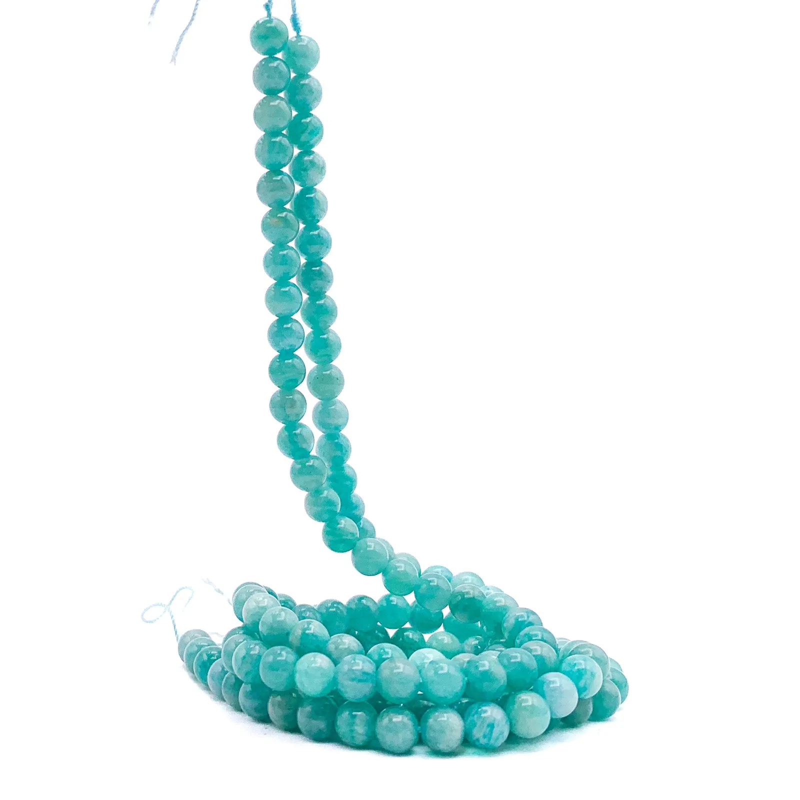 Siberian Amazonite 6mm Smooth Rounds Bead Strand