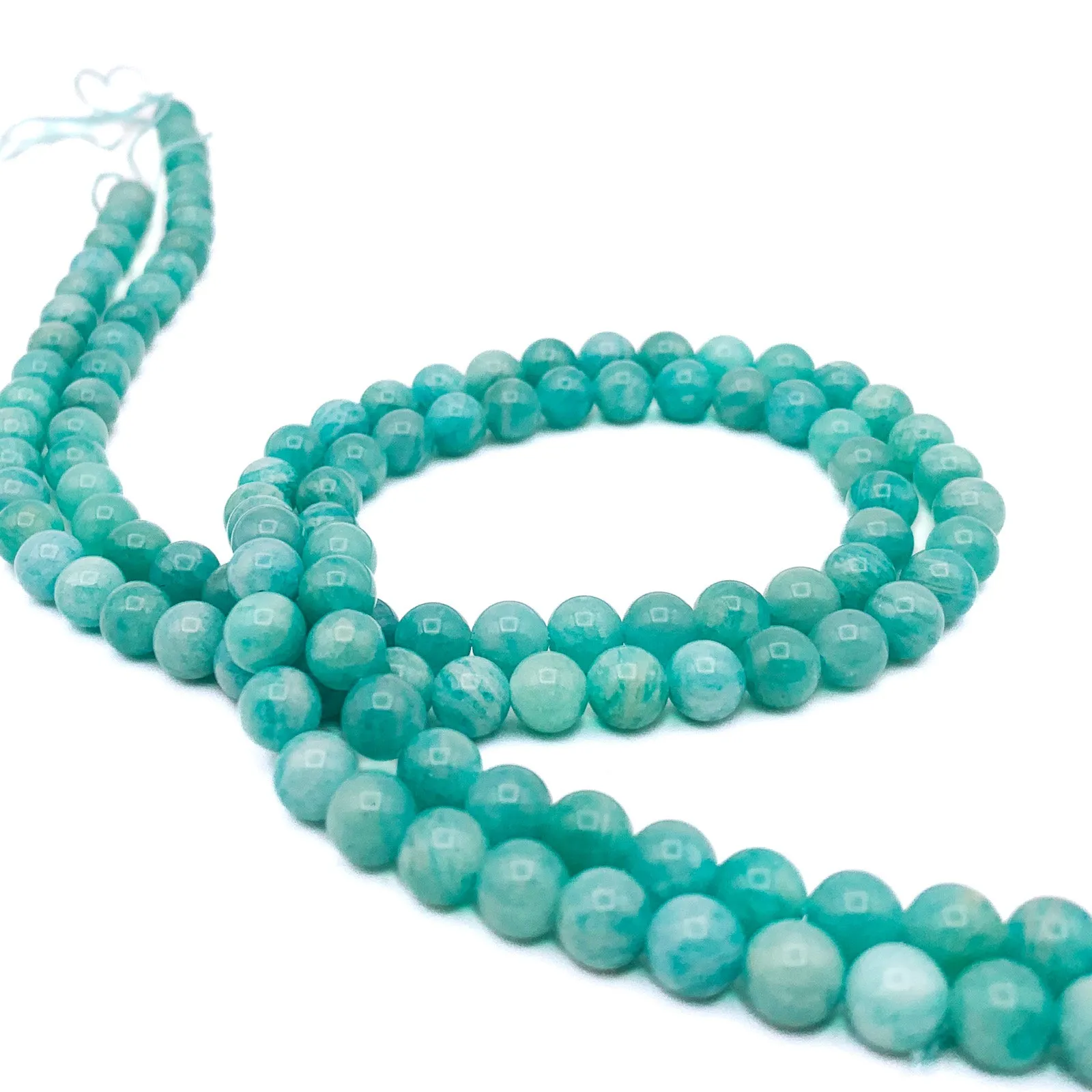Siberian Amazonite 6mm Smooth Rounds Bead Strand