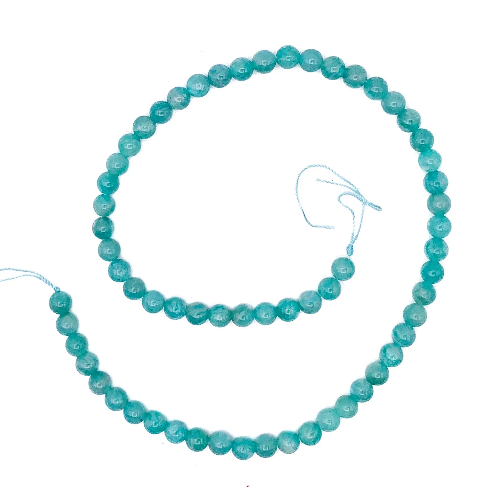 Siberian Amazonite 6mm Smooth Rounds Bead Strand