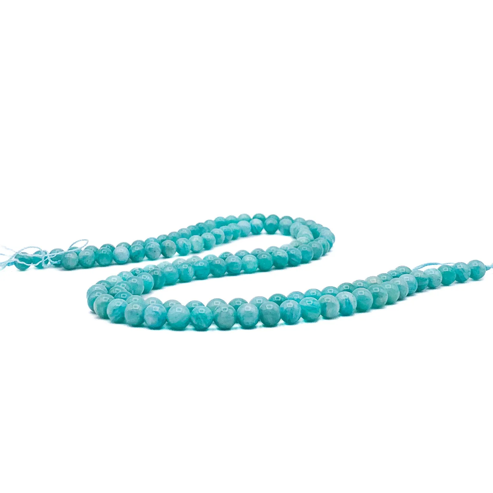 Siberian Amazonite 6mm Smooth Rounds Bead Strand