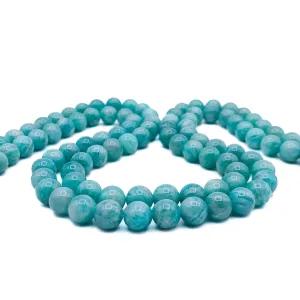 Siberian Amazonite 8mm Smooth Round Bead Strand