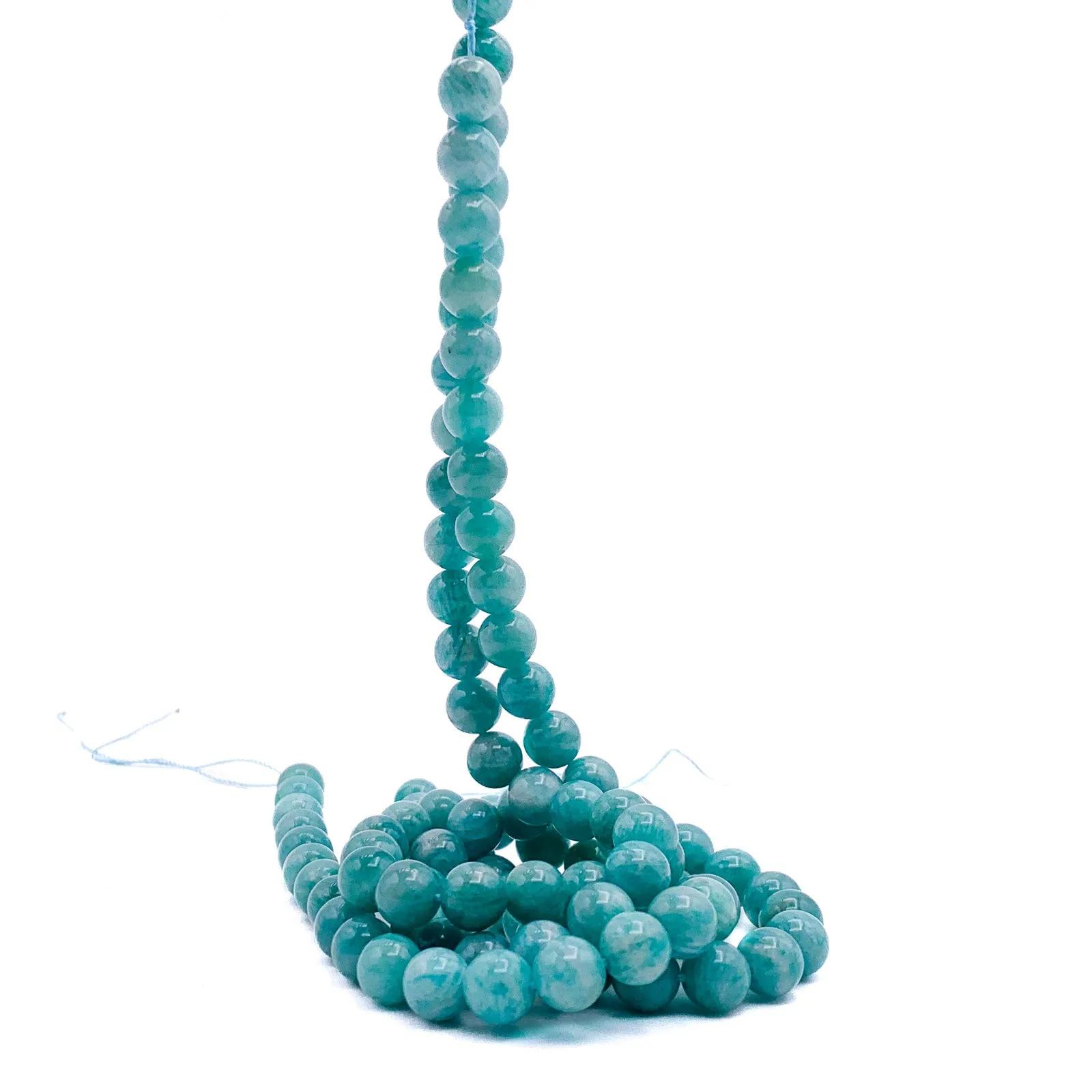 Siberian Amazonite 8mm Smooth Round Bead Strand