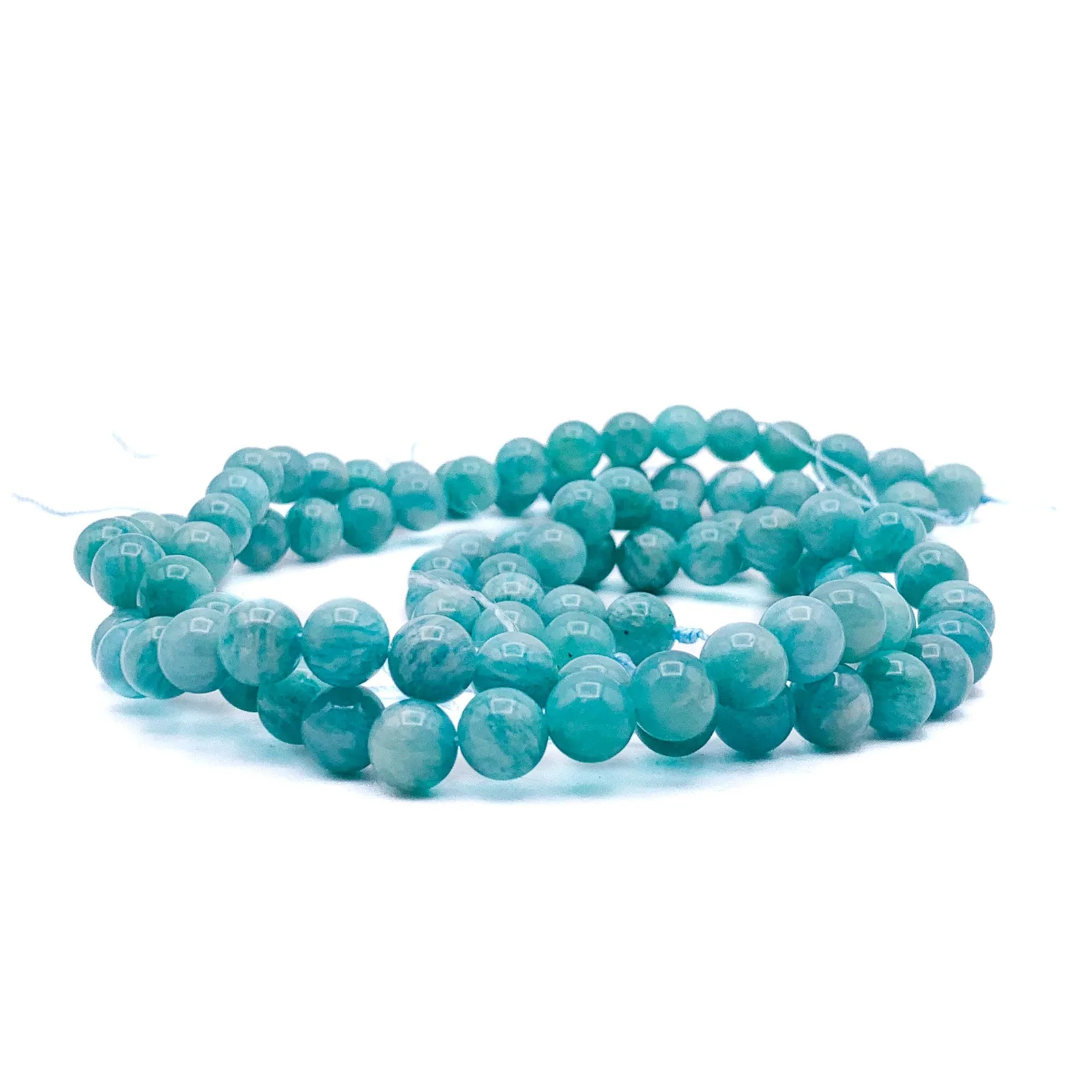 Siberian Amazonite 8mm Smooth Round Bead Strand