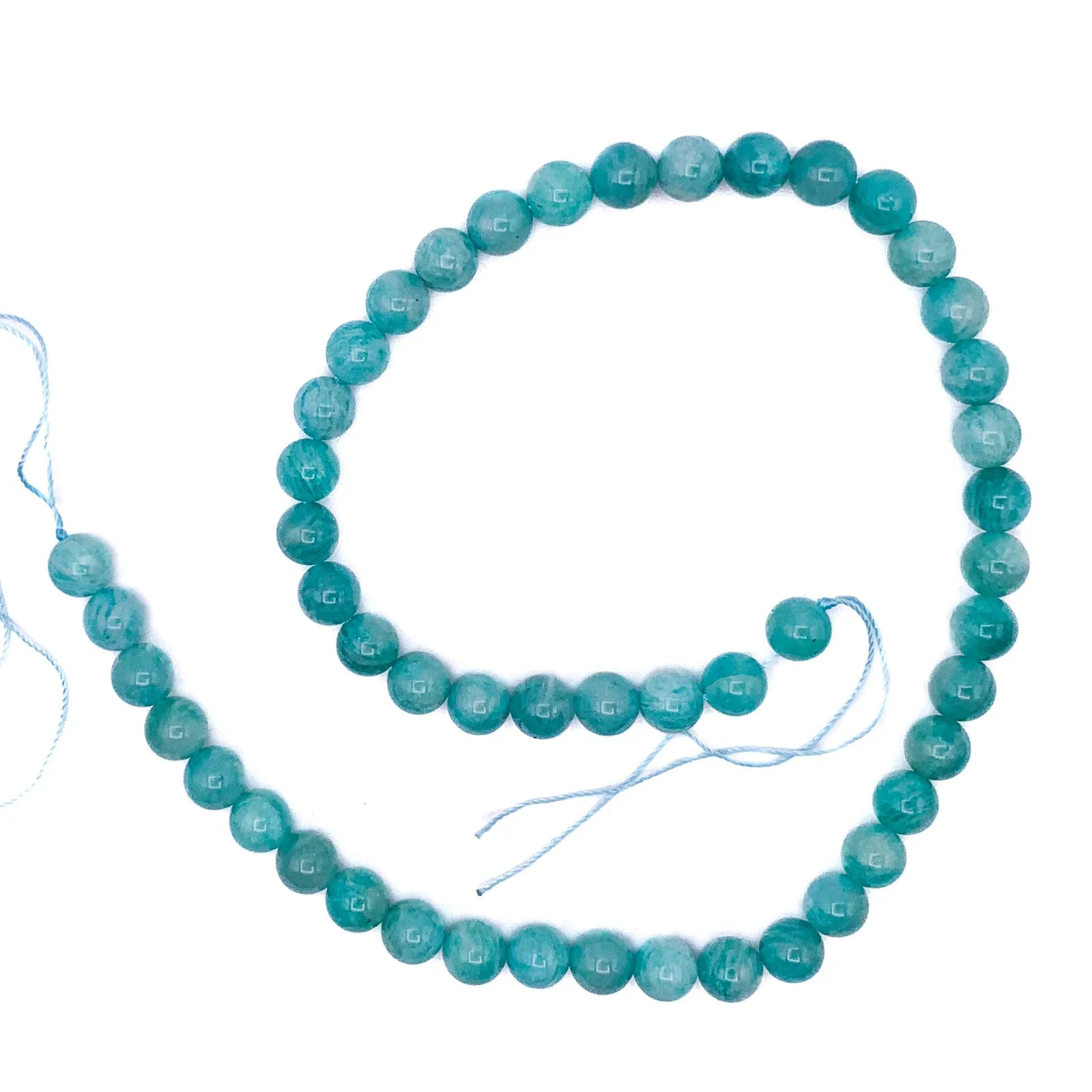 Siberian Amazonite 8mm Smooth Round Bead Strand