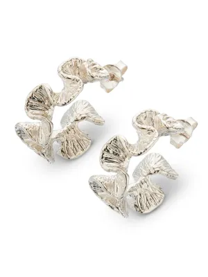 Silver Sea Hoop Earring
