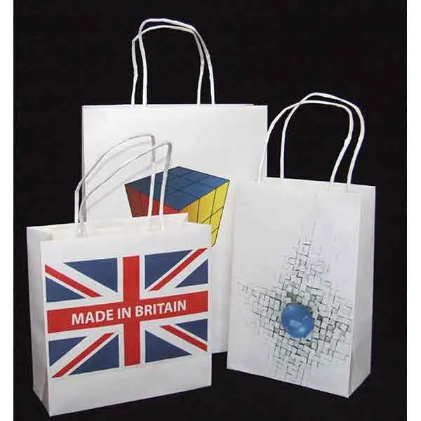 Size 1 Twisted Handle Kraft Paper Carrier - Full Colour