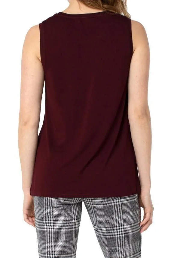 Sleeveless Scoop Neck Knit Tank