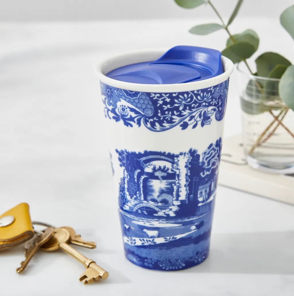 Spode Blue Italian Travel Mug - 8oz