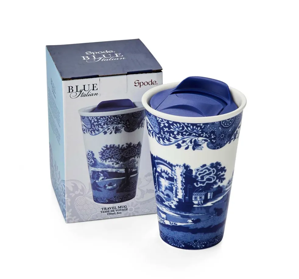 Spode Blue Italian Travel Mug - 8oz