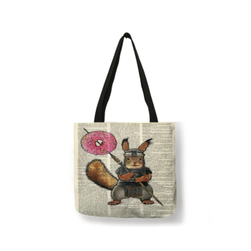 Squirrel With a Donut Canvas Tote Bag