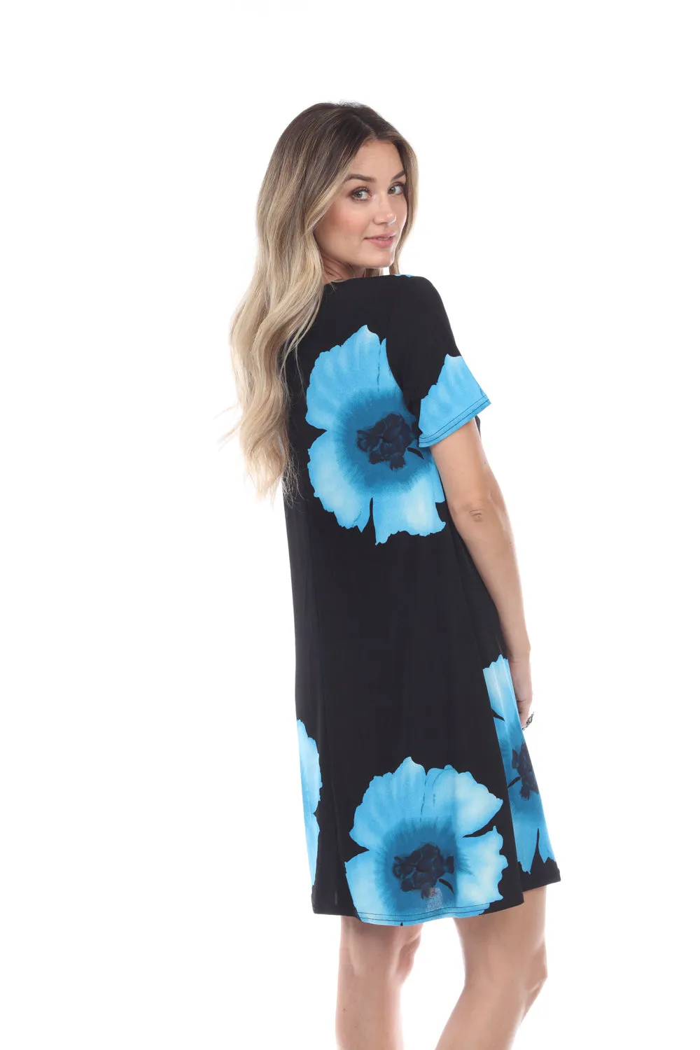 Stretchy Missy Dress Short Sleeve Print-7004BN-SRP1-W113