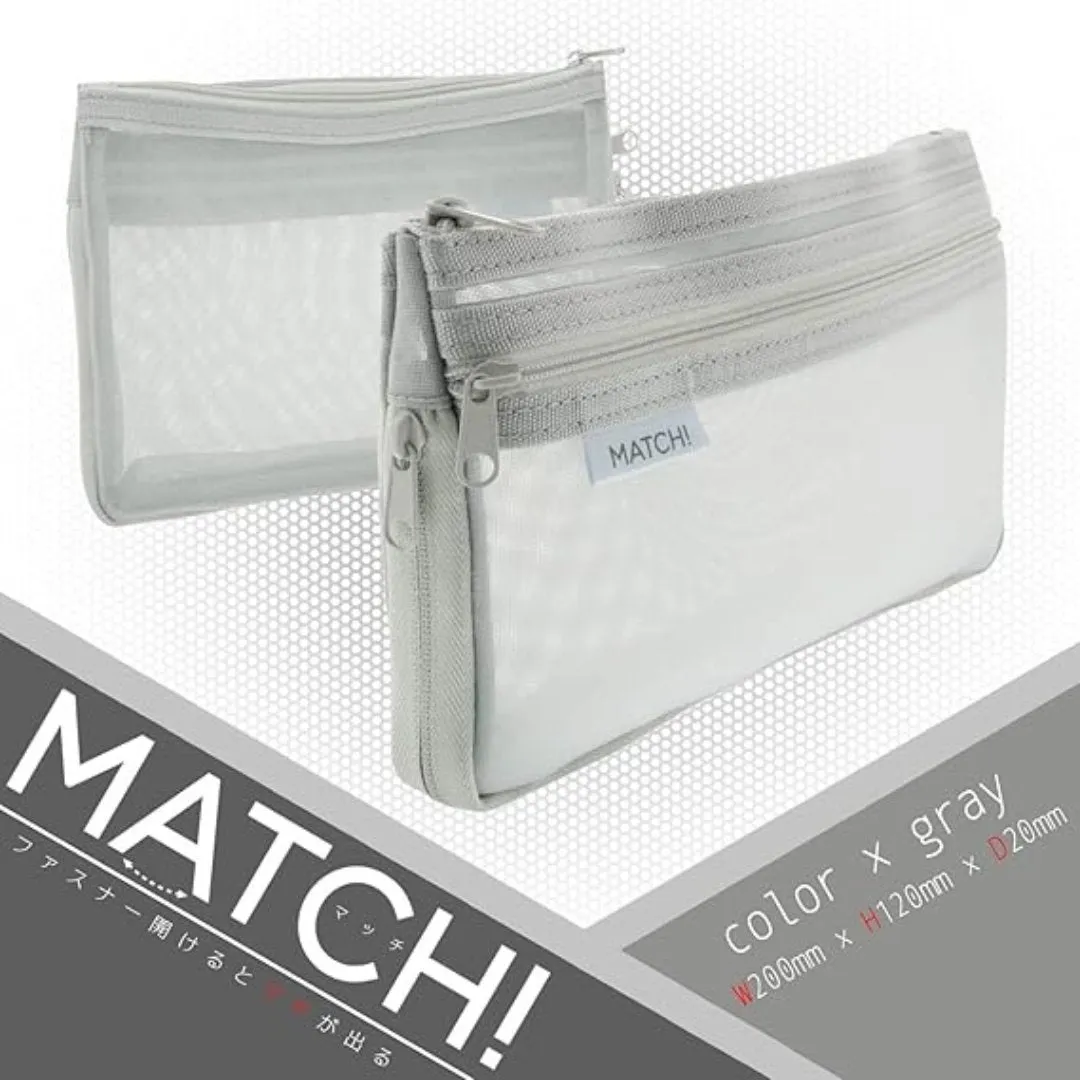 Sun Star Match Mesh Pencil Case