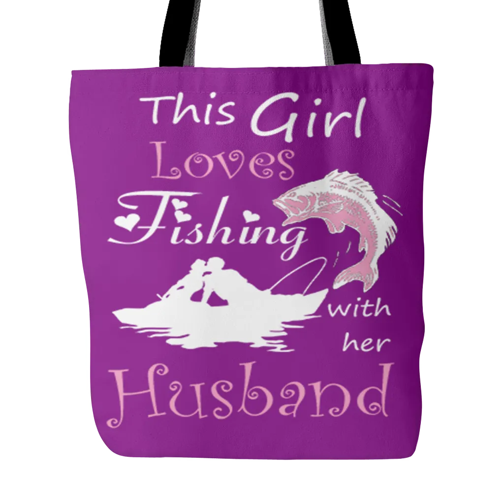This Girl Loves Fishing With Her Husband Tote bag