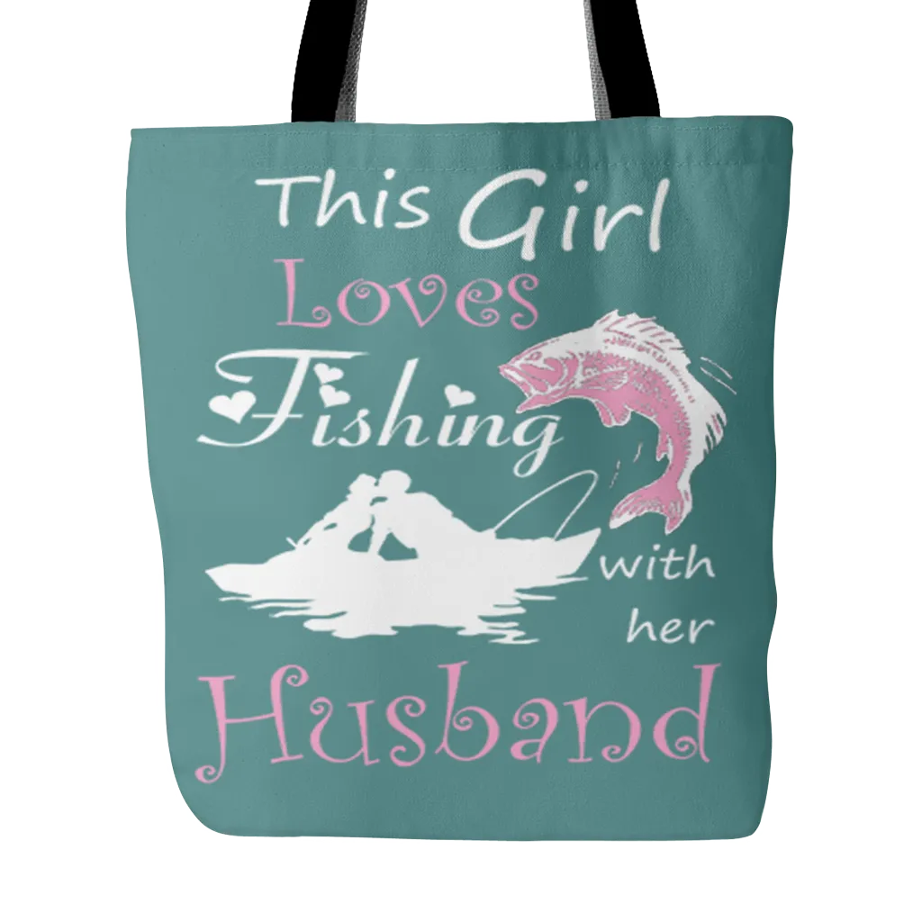 This Girl Loves Fishing With Her Husband Tote bag