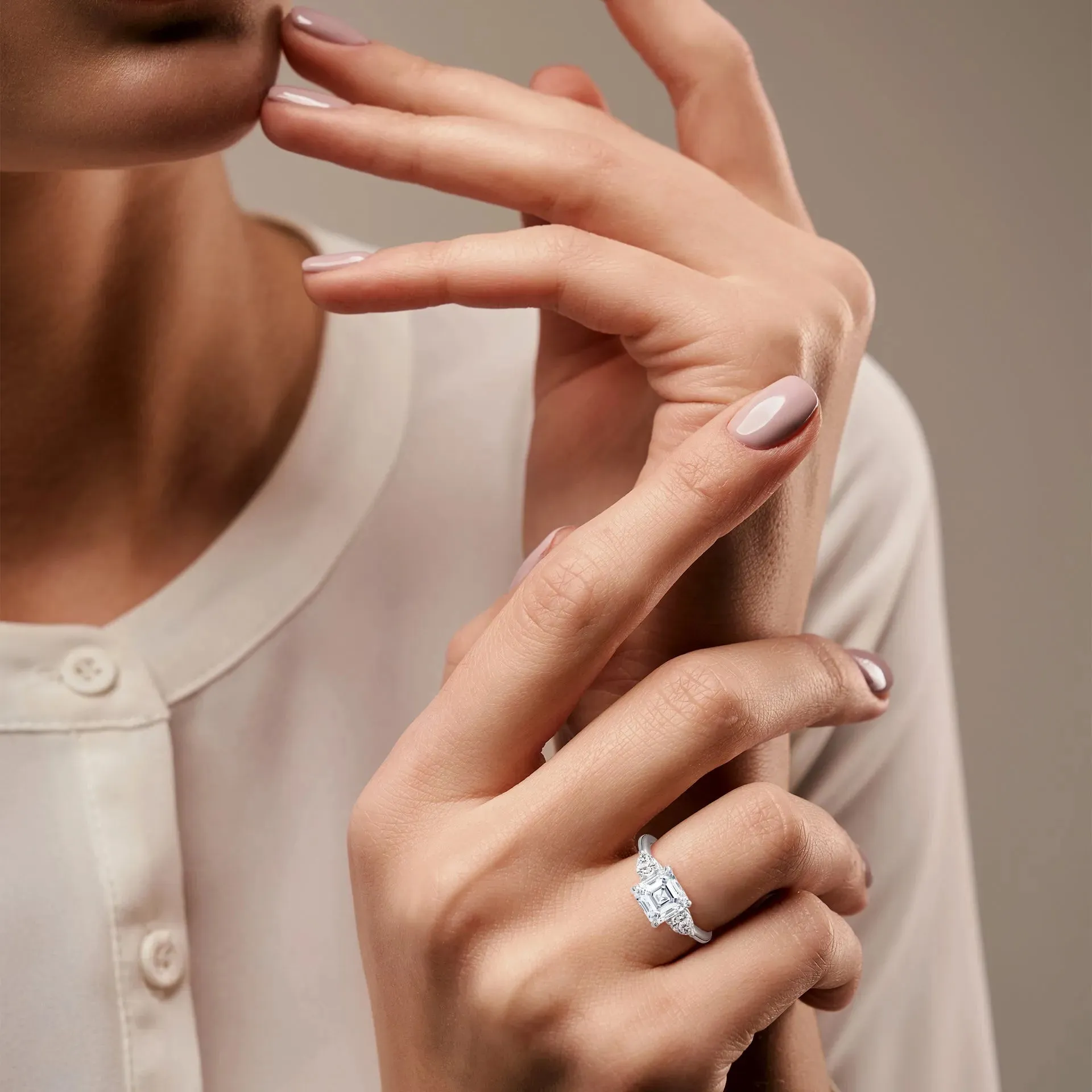 Three Stone Nova Diamond Ring Setting