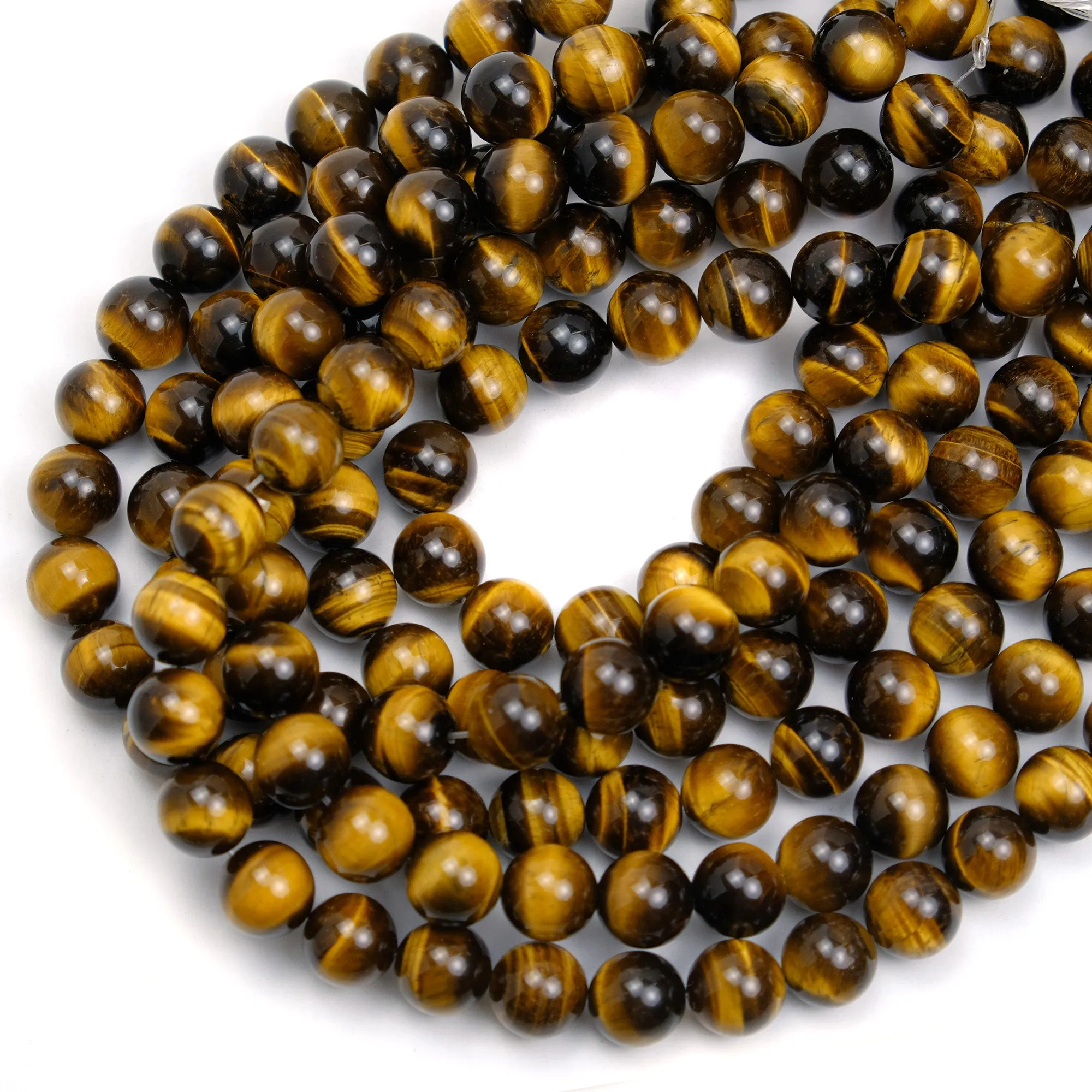 Tiger's Eye 12mm Smooth Rounds