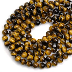 Tiger's Eye 12mm Smooth Rounds