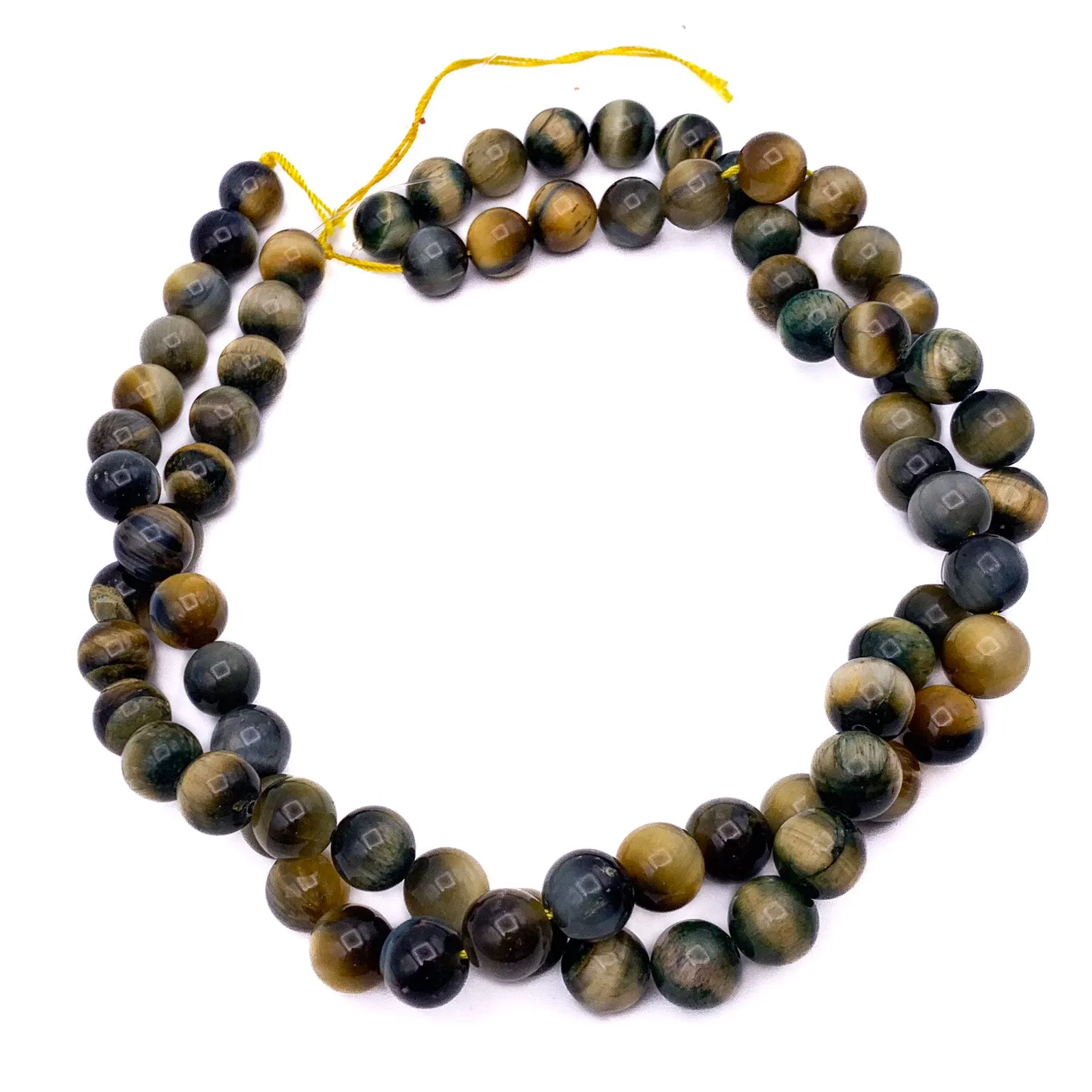 Tiger’s Eye Golden Blue 10.5mm Smooth Rounds Bead Strand