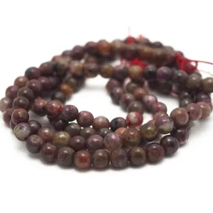 Tourmaline Smooth Rounds 6mm Bead Strand