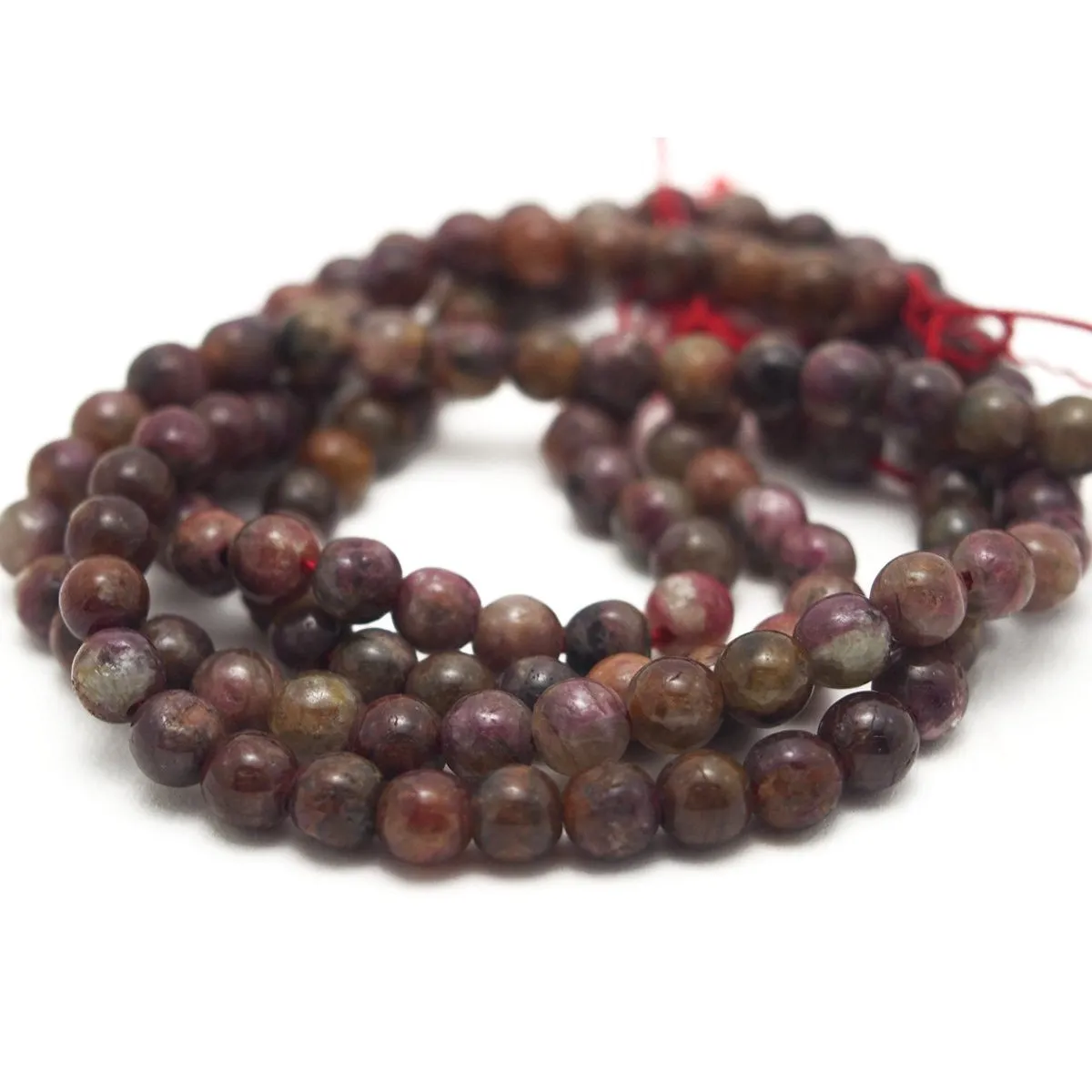 Tourmaline Smooth Rounds 6mm Bead Strand
