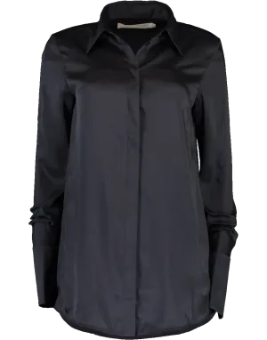 Tuck Sleeve Button Up Blouse