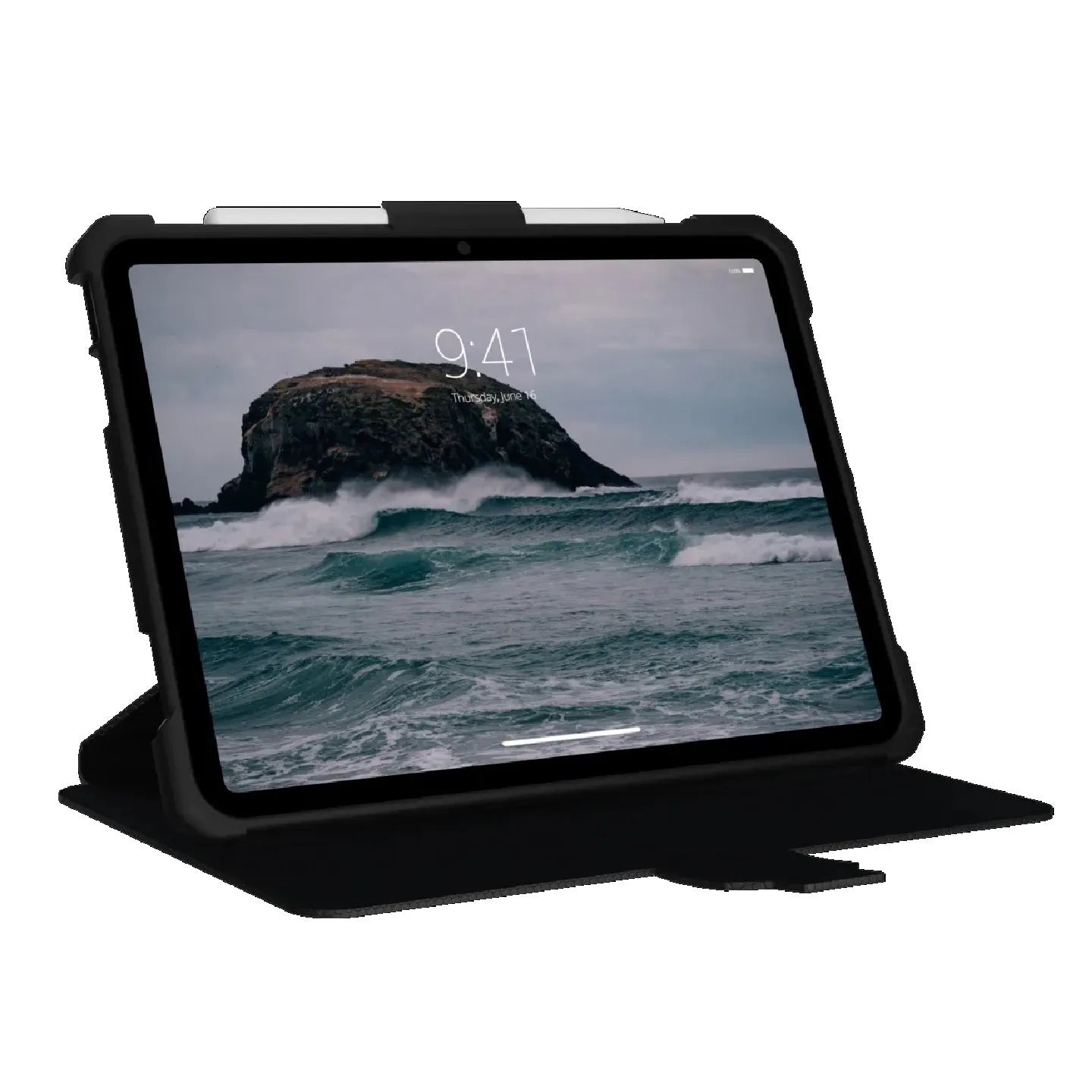 UAG Metropolis Apple iPad (10.9") (10th Gen) Folio Rugged Case - Black (123396114040) DROP  Military Standard Adjustable Stand 10 Years Warranty