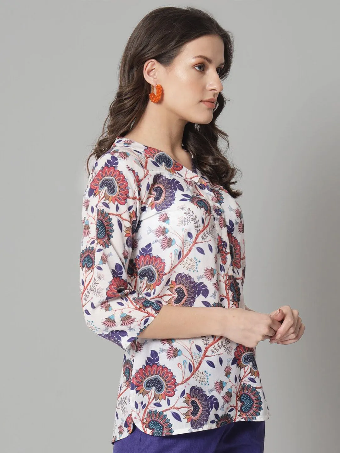V-Neck Printed top