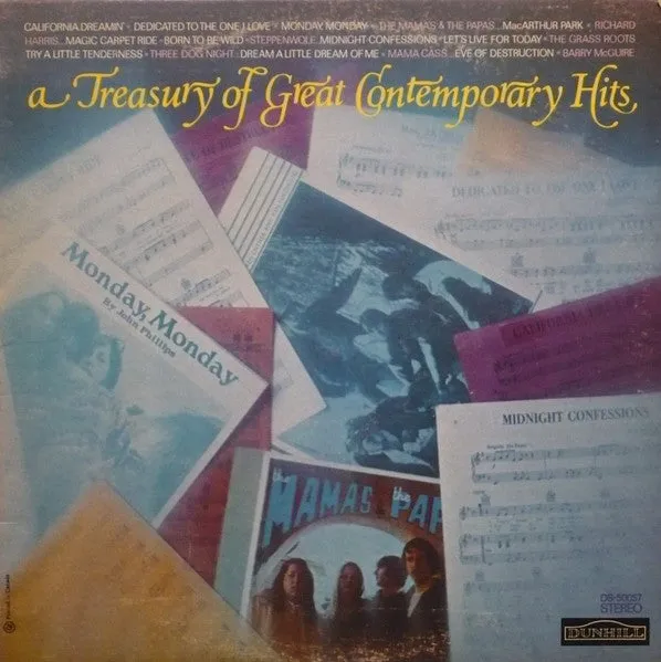Various; A Treasury Of Great Contemporary Hits (Mamas & the Papas, Steppenwolf, Three Dog Night)