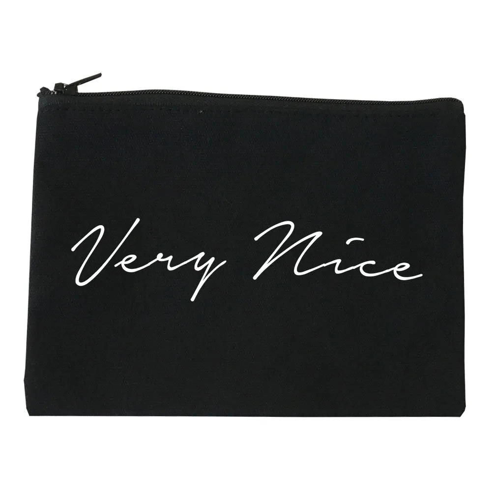 Very Nice Script Cosmetic Makeup Bag