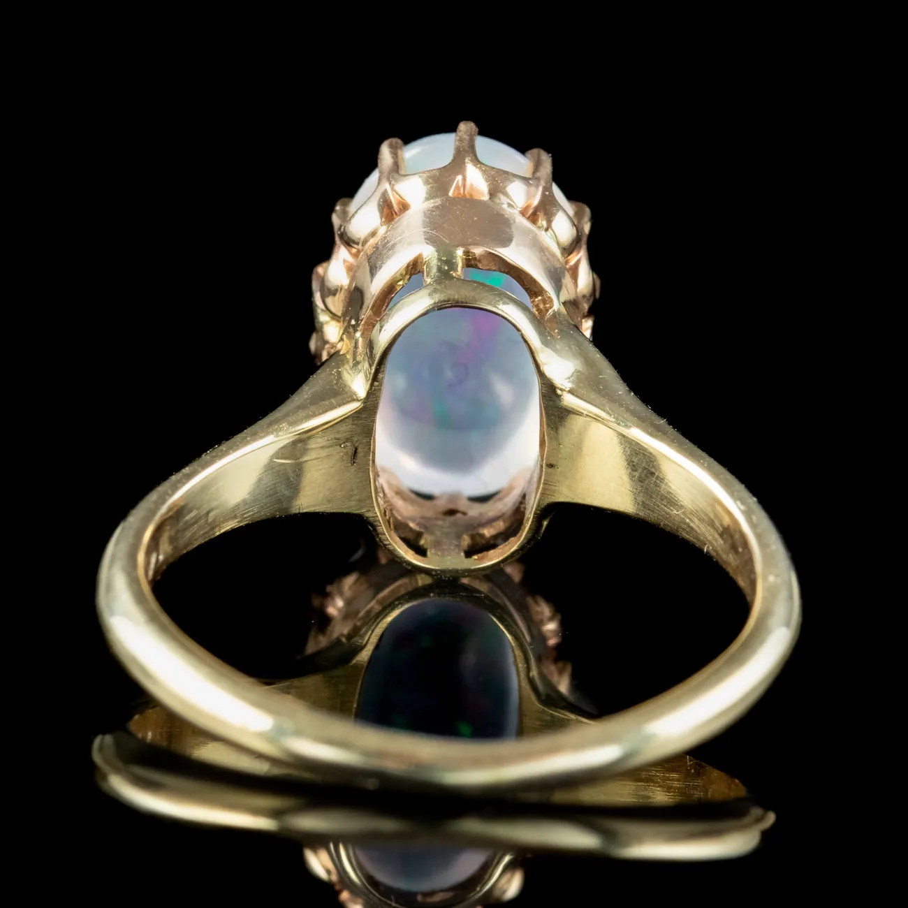 Vintage Jelly Opal Solitaire Ring 3ct Opal