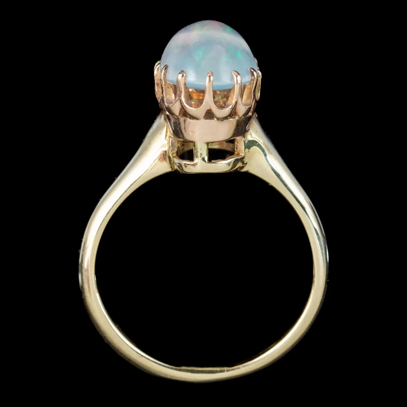 Vintage Jelly Opal Solitaire Ring 3ct Opal