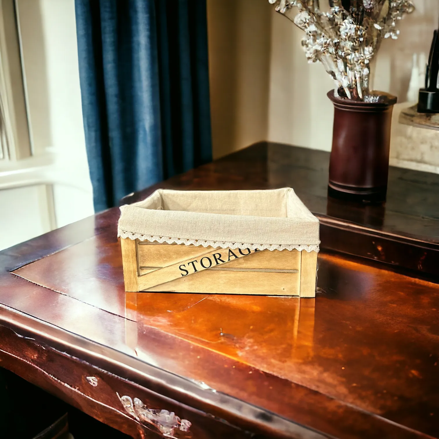 Wooden Storage Box 1Pc-L