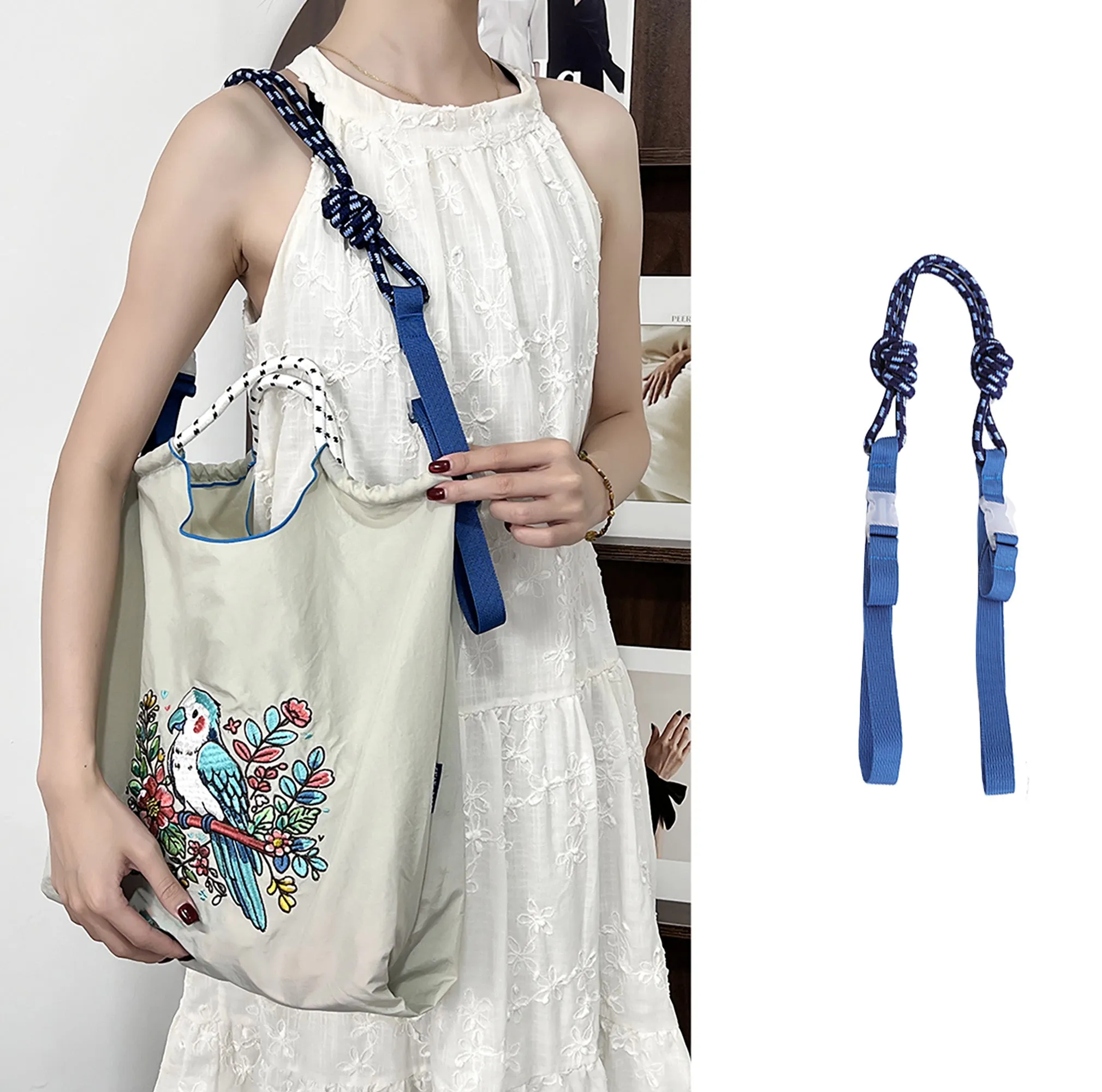 Woven Shoulder Strap, Eco-friendly Bag Replacement Strap, Pure Cotton Woven Bag Strap