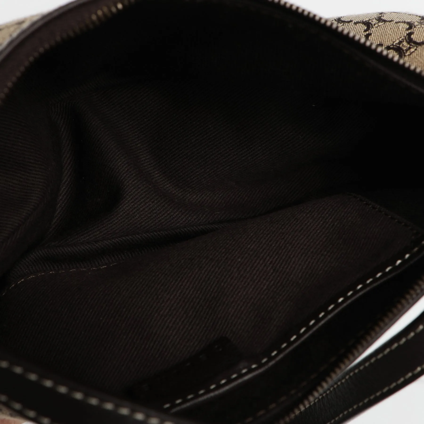 Y2K Vintage Celine Macadam Logo Canvas Leather Shoulder Bag
