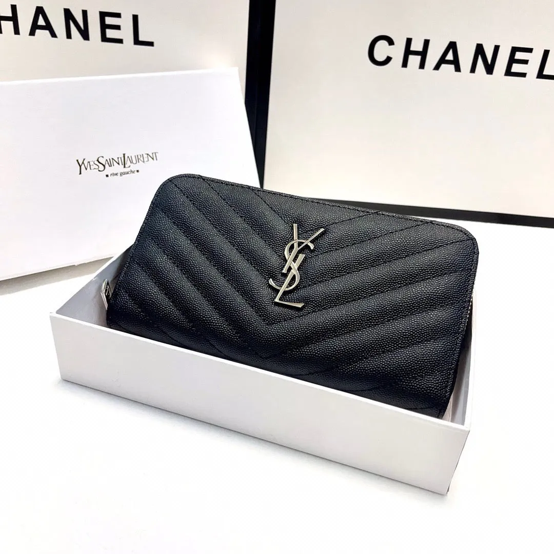 YSK331  Cassandre Matelassé Zip Around Wallet /  7.4 x 3.7 x 0.9 INCHES