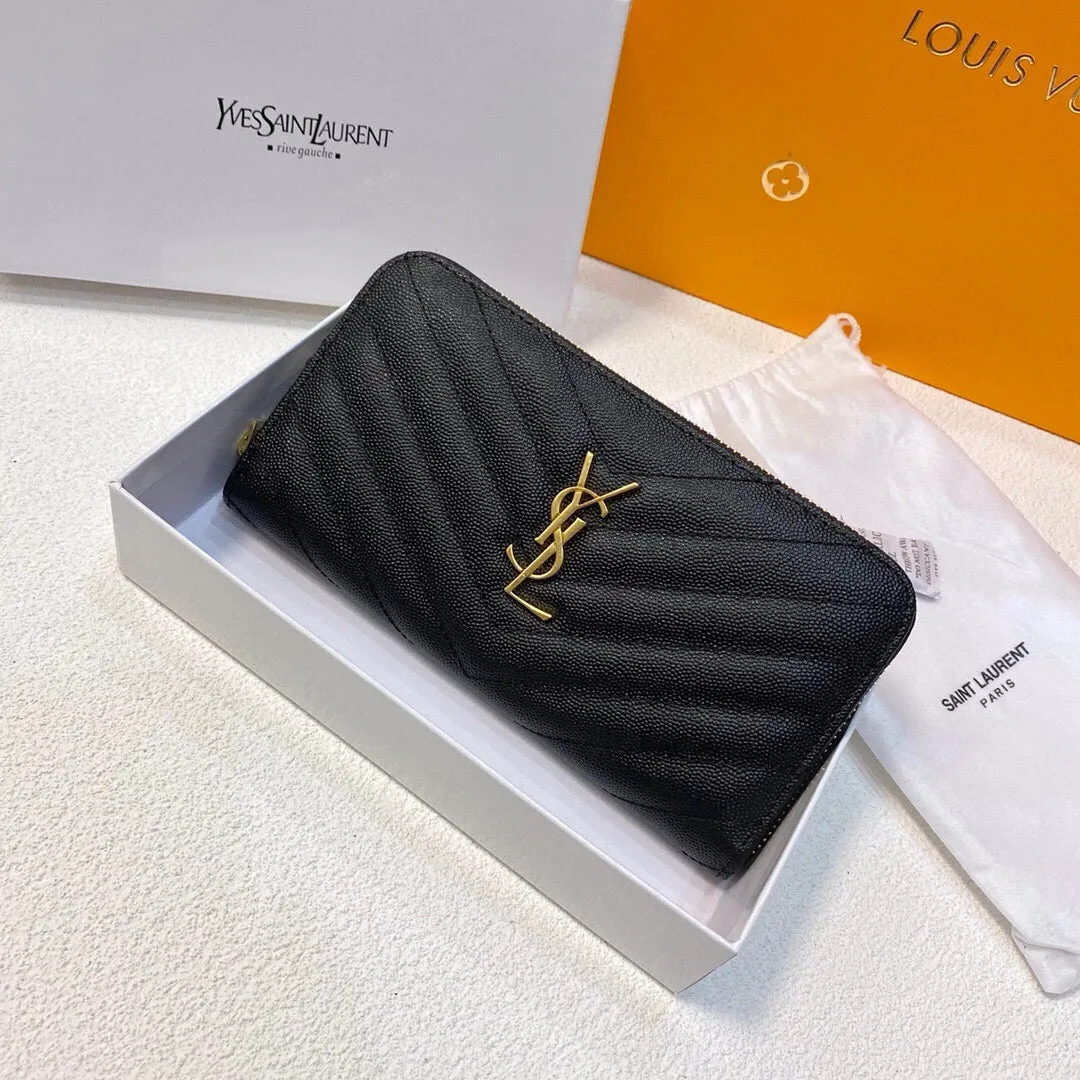 YSK331  Cassandre Matelassé Zip Around Wallet /  7.4 x 3.7 x 0.9 INCHES