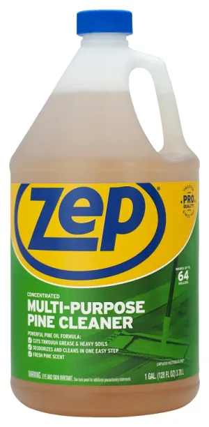Zep ZUMPP128 Disinfectant Pine Cleaner, 1 gal, Liquid, Pine, Amber :EA: QUANTITY: 1